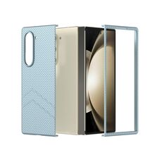 Per Samsung Galaxy Z Fold 6 5G PC Custodia antiurto per PC con texture smerigliata Diamond Paint (Blu ghiaccio)