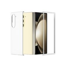 Per Samsung Galaxy Z Fold 6 5G Custodia per telefono con copertura totale smerigliata per PC (bianca)