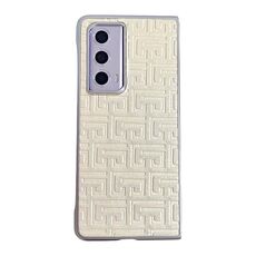 Custodia per telefono in pelle geometrica sfumata con vernice perlescente per Honor Magic Vs2 (oro)