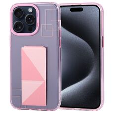 Custodia per telefono con supporto pieghevole TGVIS Art Series per iPhone 15 Pro Max (rosa)