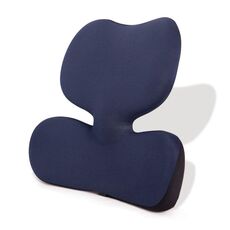 Cuscino per ufficio sedentario Cuscino per sedile in memory foam Cuscino lombare (Blu scuro)
