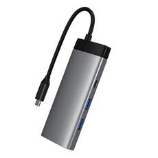 Convertitore docking station hub USB multifunzione BS7A 7 in 1 Type-C Docking Station (grigio)
