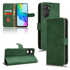 Per vivo Y03 4G Skin Feel custodia magnetica in pelle con vibrazione (verde)