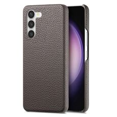 Per Samsung Galaxy S23+ 5G Custodia per telefono con retro in pelle Litchi Oil Edge (grigio)
