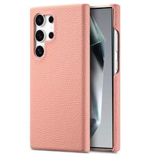 Custodia posteriore in pelle per Samsung Galaxy S24 Ultra 5G Litchi Oil Edge (rosa)