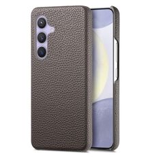 Per Samsung Galaxy S24+ 5G Custodia per cellulare con retro in pelle Litchi Oil Edge (grigio)