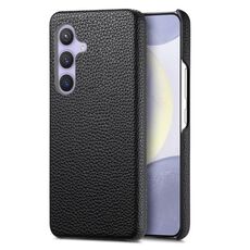 Per Samsung Galaxy S24+ 5G Custodia per telefono con retro in pelle Litchi Oil Edge (nera)