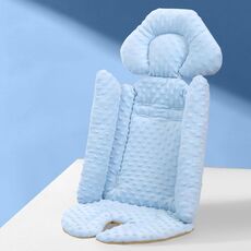 Cuscino di sicurezza per passeggino Cuscino in cotone Cuscino per sedia da pranzo per bambini (blu)