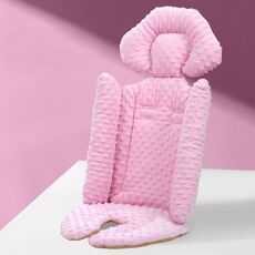 Cuscino di sicurezza per passeggino Cuscino in cotone Cuscino per sedia da pranzo per bambini (rosa)