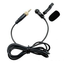 Microfono lavalier a trasmissione wireless con spina filettata interna diritta da 3,5 mm, lunghezza: 1,5 m (copertura in spugna)