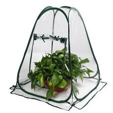 Copertura per serra pieghevole trasparente, pianta da giardinaggio, fiore, stanza del sole, 70 x 70 x 80 cm