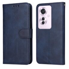 Per OPPO Reno11 F Global / F25 Pro Global Custodia per cellulare in pelle con texture classica in vitello (blu)