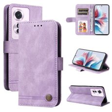 Per OPPO Reno11 F Global / F25 Pro Global Skin Feel Life Tree Custodia in pelle con bottoni in metallo (Viola)