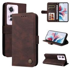 Per OPPO Reno11 F Global / F25 Pro Global Skin Feel Life Tree Custodia in pelle con bottoni in metallo (marrone)