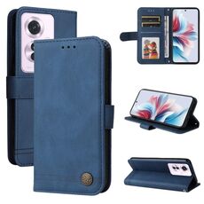 Per OPPO Reno11 F Global / F25 Pro Global Skin Feel Life Tree Custodia in pelle con bottoni in metallo (blu)