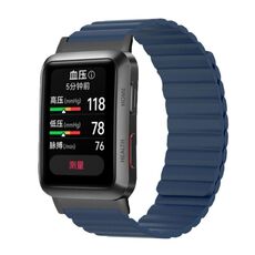 Per Huawei Watch D cinturino magnetico in silicone (blu scuro)