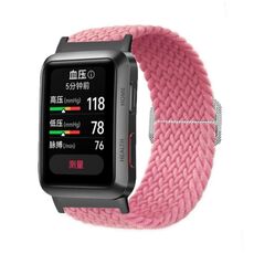 Per Huawei Watch D cinturino regolabile in nylon intrecciato (rosa)