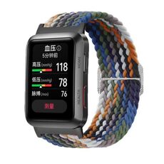 Per Huawei Watch D cinturino regolabile in nylon intrecciato (denim)