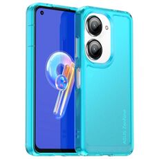 Custodia per telefono TPU per ASUS Zenfone 10 Candy Series (blu trasparente)