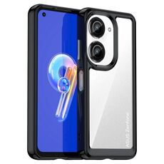 Custodia per telefono in TPU ibrido acrilico serie colorata per Asus Zenfone 10 (nera)