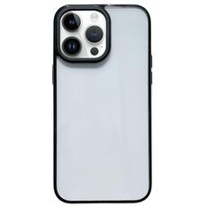 Per iPhone 14 Pro Max 2 in 1 custodia per telefono antiurto trasparente in acrilico (nera)