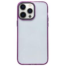 Per iPhone 12 Pro 2 in 1 Custodia per telefono antiurto trasparente in acrilico (viola)