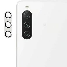 Per Sony Xperia 10 V IMAK Metal Armor Premium Pellicola protettiva per fotocamera (Argento)