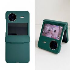 Per vivo X Flip Skin Feel PC Custodia antiurto a copertura totale (verde scuro)