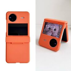 Custodia per telefono antiurto a copertura totale per vivo X Flip Skin Feel PC (arancione)