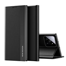 Per Xiaomi 14 Pro Custodia per telefono in pelle ad adsorbimento elettrolitico laterale (nera)