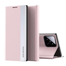 Per Xiaomi 14 Pro Custodia per telefono in pelle ad adsorbimento elettrolitico laterale (rosa)