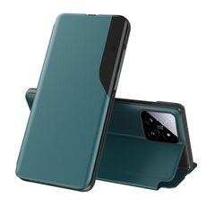 Custodia per telefono in pelle con supporto a vibrazione per Xiaomi 14 Pro (verde)