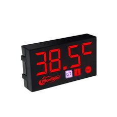 Voltmetro digitale compatto con display a LED, specifica: temperatura 2 in 1 rossa