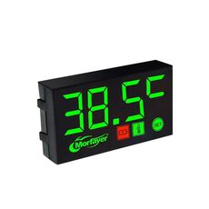 Voltmetro digitale compatto con display a LED, specifica: temperatura 2 in 1 verde