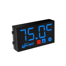 Voltmetro digitale compatto con display a LED, specifica: temperatura dell'acqua 2 in 1 blu