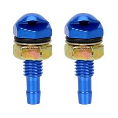 Ugello con cappuccio in alluminio per spruzzatore per rondella di vetro per autoveicoli, 2 pezzi/set (blu)