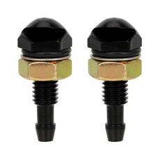 Ugello con cappuccio in alluminio per spruzzatore per rondella di vetro per autoveicoli, 2 pezzi/set (nero)