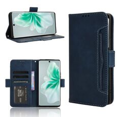 Per vivo V30 5G / V30 Pro 5G Custodia per cellulare in pelle con texture di vitello e slot per schede (blu)