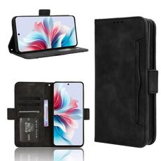 Per OPPO Reno11 F 5G / F25 Pro 5G Custodia in pelle con texture di vitello e slot per schede (Nero)