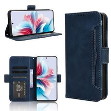 Per OPPO Reno11 F 5G / F25 Pro 5G Custodia in pelle con texture di vitello e slot per schede (blu)