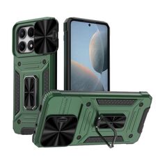 Per Xiaomi Redmi K70E 5G Camshield Robot Custodia per PC ibrida in TPU (verde)