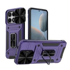 Per Xiaomi Redmi K70E 5G Camshield Robot Custodia per PC ibrida in TPU (viola)
