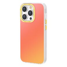 Custodia per telefono a colori sfumati serie TGVIS Grace per iPhone 14 Pro (arancione alba)