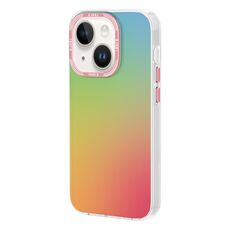 Per iPhone 14 Plus Custodia per telefono a colori sfumati serie TGVIS Grace (blu colorato)