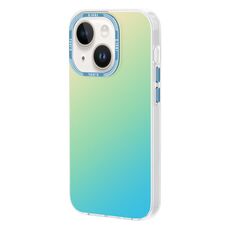 Per iPhone 14 Plus Custodia per telefono a colori sfumati serie TGVIS Grace (oro spiaggia)