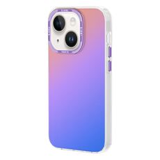 Per iPhone 14 Plus Custodia per telefono a colori sfumati serie TGVIS Grace (viola tramonto)