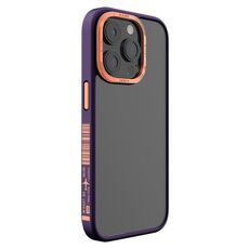 Custodia per telefono con cornice alla moda TGVIS Vibrant Series per iPhone 14 Pro Max (viola)