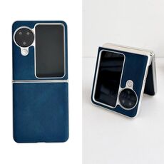 Per OPPO Find N3 Flip Skin Feel Custodia in pelle con vernice perlescente antiurto (blu)