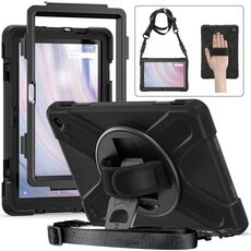 Custodia per tablet full body per PC ibrido in silicone per Amazon Kindle Fire HD10 2023 (nero)