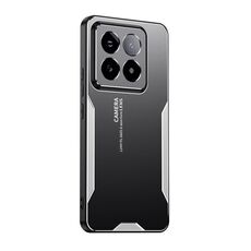 Custodia per telefono ibrida in metallo TPU per Xiaomi 14 Pro Blade Series (argento)